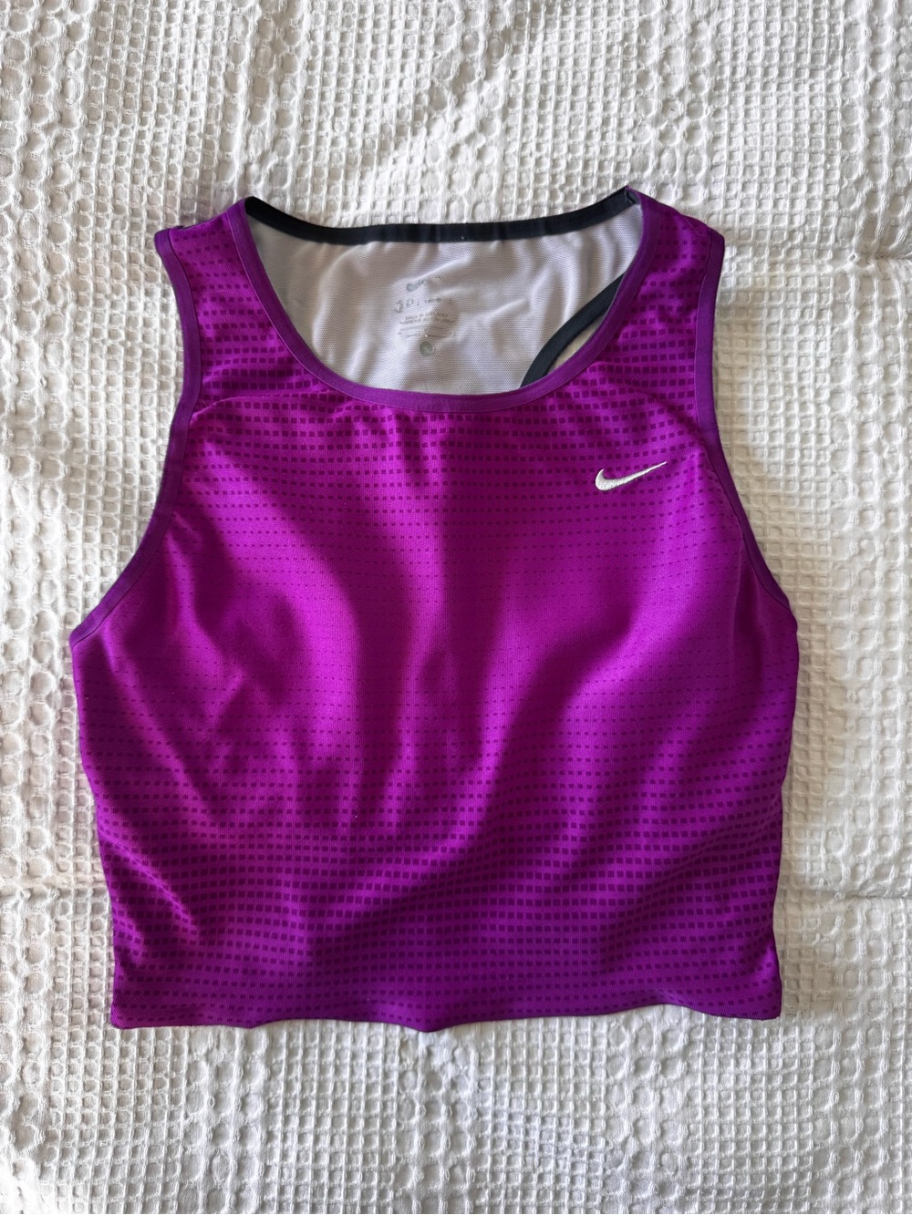 Nike Purple Scoop-Neck Athletic Tank Top with White Swoosh